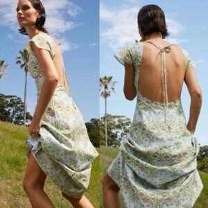 Hansen & Gretel Portofino Midi Maxi Dress with Open Back, Size Small